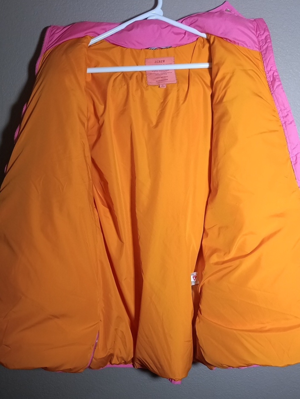 J. Crew Pink and Orange Signature Puffer - Picture 4 of 9